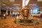 DELHI, INDIA - CIRCA NOVEMBER 2017: Surya statue in airport