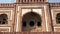 DELHI, INDIA - MARCH 14, 2019: tilt up close shot of the front of safdarjung's tomb in delhi