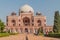 DELHI, INDIA - OCTOBER 24, 2016: Tourists visit Humayun tomb in Delhi, Indi