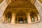 DELHI, INDIA - SEPTEMBER 25 2017: Indoord view of Inlaid marble, columns and arches, Hall of Private Audience or Diwan I