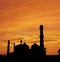 Delhi Mosque sunset