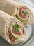 Deli Tortilla Wrap Cut in Half