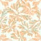 Delicate abstract flowers seamless pattern on a white background