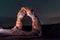 Delicate Arch at Night against Beautiful night sky