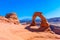 Delicate Arch rock formation at the Arches National Park