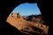 Delicate arch seen through arch