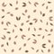 Delicate autumn vintage style background. Creative vector seamless pattern with leaves