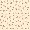 Delicate autumn vintage style background. Creative vector seamless pattern with leaves