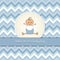 Delicate baby boy shower card