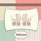 Delicate baby twins shower card