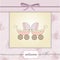 Delicate baby twins shower card