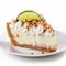Delicate Bacon Key Lime Pie Slice: A Tropical Coconut Cream Delight
