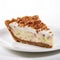 Delicate Bacon Key Lime Pie Slice On White Background