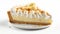 Delicate Banana Cream Pie Slice With Pineapple Topping