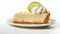 Delicate Banana Key Lime Pie Slice: A Real Photo In 32k Uhd