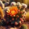 The delicate beauty of the harsh desert between cactus spines - Generate Artificial Intelligente - AI