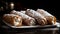 Delicate Cannoli With Powdered Sugar Dusting