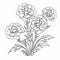 Delicate Carnations Coloring Pages: Mughal-inspired Art For Tranquil Gardenscapes