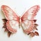 Delicate Ceramic Art: Monarch Butterfly Wings In Blush Pink