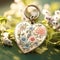 Delicate Charms: A heart-shaped keychain