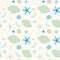 Delicate childish nautical pattern in pastel colors. Vector illustration. Design for children`s rooms, clothes, packaging, office