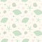 Delicate childish nautical pattern in pastel green colors. Vector illustration. Design for childrens rooms, clothes