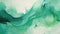 Delicate Chromatics: A Mint Green Abstract Painting