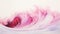 Delicate Chromatics: Pink Wave Painting On White Canvas