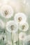 Delicate Dandelion Flowers. Generative AI