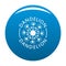 Delicate dandelion logo icon blue