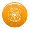 Delicate dandelion logo icon orange