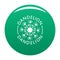 Delicate dandelion logo icon vector green