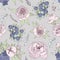 Delicate decorative background with peonies and berries