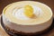 Delicate delicious cheesecake with lemon for morning dessert