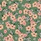 delicate and elegant floral vector pattern. on a soft green background, buttercups and arrowheads in pastel shades. for