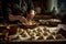 Delicate female hands skillfully crafting manti, a revered national specialty of Asia. A testament to the culinary traditions of