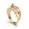 Delicate Flora Diamond Tree Branch Ring Inspired By Crown