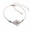 Delicate Flora Emerald Crystal Anklet With Gold Chain