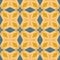 Delicate floral seamless pattern. Vector gold, teal, yellow ornament background