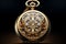 Delicate gold pattern on a classic pocket watch ma