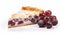 Delicate Grape Pie Slice On White Background