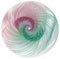 Delicate Green and Purple Circular Spiral on White (AI Generated)