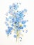 Delicate and Intricate Dreamy Watercolor Forget-Me-Nots AI Generated