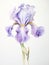 Delicate and Intricate Watercolor Iris Petals AI Generated