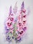 Delicate and Inviting Watercolor Foxglove Flowers AI Generated
