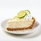 Delicate Key Lime Pie Slice: Exotic And High-key Photography