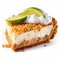 Delicate Key Lime Pie Slice With A Twist Of Exotic Flavors