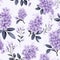 Delicate Lavender Lilac Pattern With Romanticized Nature