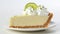 Delicate Lime Pie Slice With Whipped Cream - 32k Uhd Photo