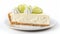 Delicate Lime Pie Slice With Whipped Cream - Pop Culture Infused Cheesecake